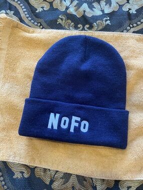 NoFo Navy Cuffed Knit Beanie - Unbranded